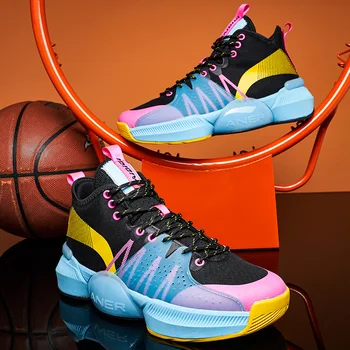 Хорошее качество Мужские И женские Баскетбольные спортивные кроссовки для тренировок Удобная подростковая Школьная баскетбольная обувь