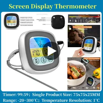 Цифровой кухонный термометр, измеритель температуры духовки, Кухонные Термометры для мяса из нержавеющей стали, датчик для посуды, барбекю-гриль