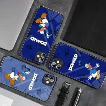 Чехол для Телефона Donald Duck Из Закаленного Стекла Для iPhone 14 Pro Max Cover 13 12 Mini 11 X XS XR SE 2020 6 6S 7 8 Plus Coque