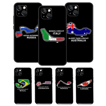 Чехол Для Телефона Formula 1 F1 Racing Circuit Для iPhone 14 13 12 Mini 11 Pro Max SE 2020 6 7 8 Plus X XS Max XR Cover Shell