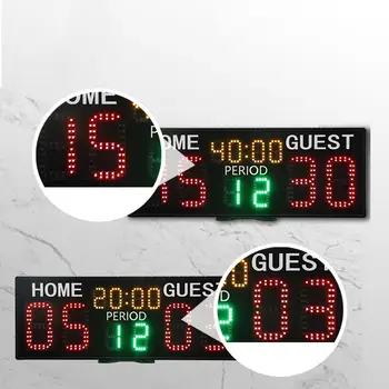 Электронное табло для домашних гостей Профессиональные портативные часы для подсчета очков для волейбола, баскетбола, софтбола, настольного тенниса, футбола