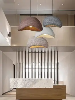 Японская светодиодная подвесная лампа Wabi-Sabi, современная простая гостиная, спальня, бар, люстра, подвесные светильники в стиле лофт в стиле ретро для помещений в стиле деко